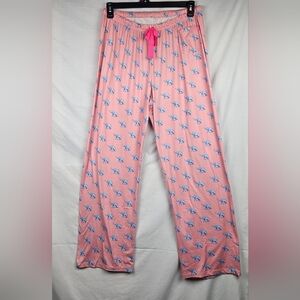 Capelton Road Pink Elephant Pajama Pants‎ Sz M Sleepwear Coquette Feminine